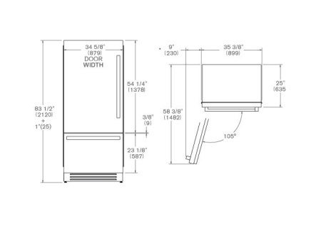 Холодильник BERTAZZONI REF905BBLXTT