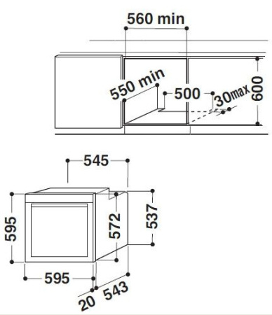 Духовой шкаф WHIRLPOOL akzm7540/nb