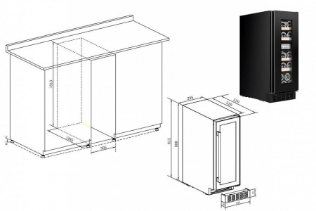 Винный шкаф TEMPTECH OX30DRB