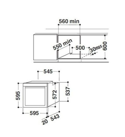 Духовой шкаф WHIRLPOOL akzm 6550 ixl