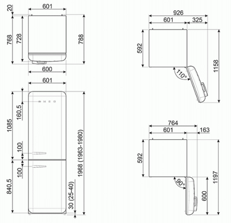 Холодильник SMEG FAB32LOR3