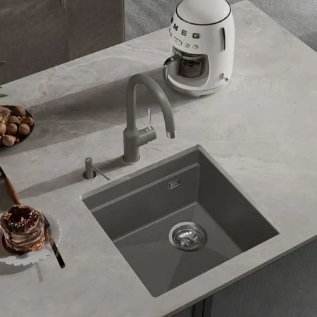 Кухонная мойка RIVELATO LINO 454-R grigio metallizz