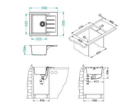 Кухонная мойка ALVEUS GRANITAL CADIT 10 TERRA - G22