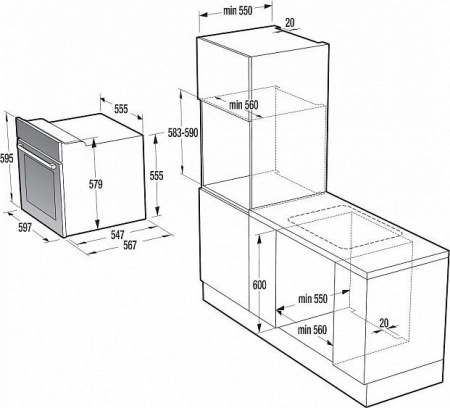 Встраиваемый электрический духовой шкаф Gorenje BO 635 E11 X