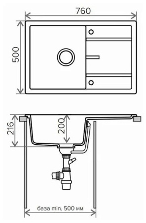 Кухонная мойка TOLERO R-112-102 сафари