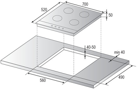 Варочная панель RAINFORD RBH-2715FW Inox