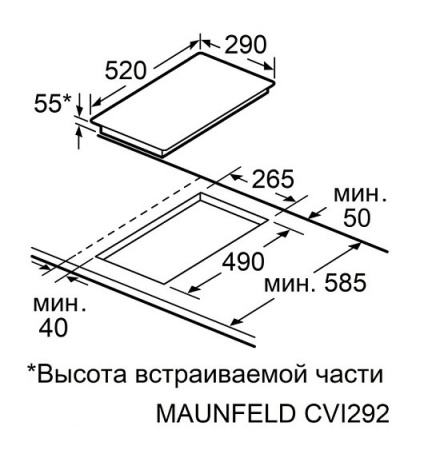 Варочная поверхность MAUNFELD CVI292S2FBKD Inverter