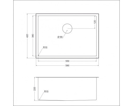 Кухонная мойка EMAR EMB-132 PVD Nano Satine