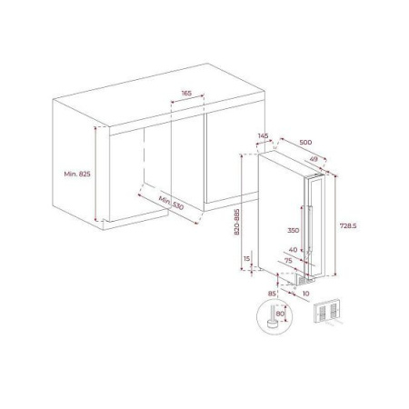 Винный шкаф TEKA RVU 10008 BLACK GLASS (113610003)