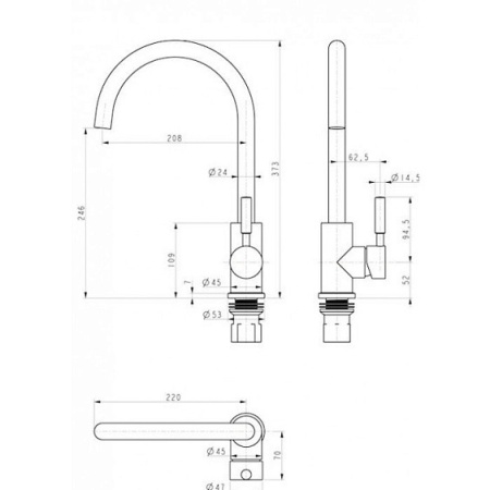 Смеситель PAULMARK Holstein Ho212063-BR