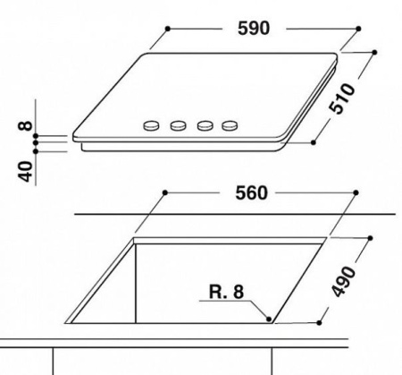Газовая поверхность WHIRLPOOL GOR 6414/WH