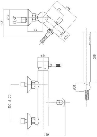 Смеситель FIORE Xenon 44WH5150 белый
