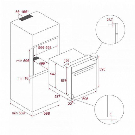 Духовой шкаф TEKA AIRFRY HLB 8416 NIGHT RIVER BLACK