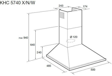 Вытяжка KORTING khc 5740 w