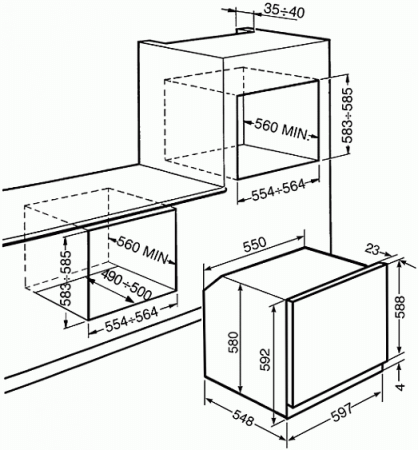 Духовой шкаф электрический SMEG SF6102TVS