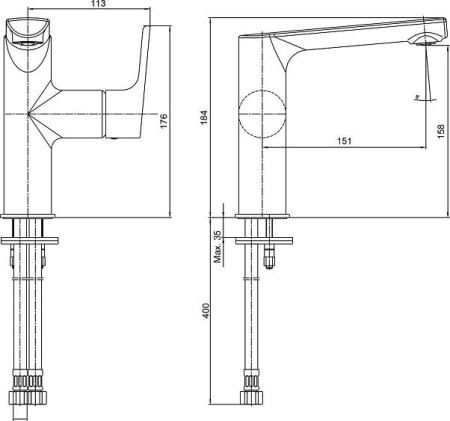 Смеситель E.C.A. Luna 102108955EX