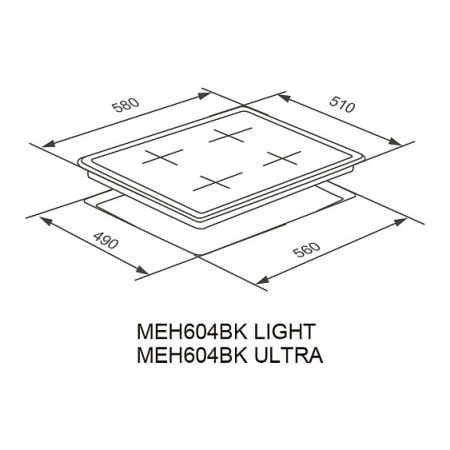 Варочная поверхность MEFERI MEH604BK LIGHT