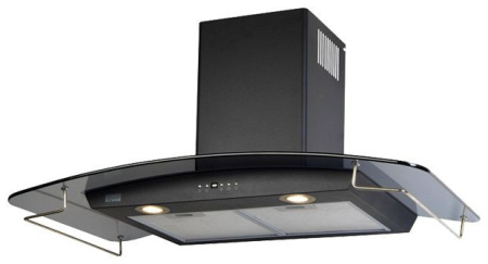 Вытяжка KRONASTEEL scarlett 900 black/dark glass/gold 5p с рейлингом
