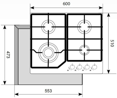 Газовая панель AKPO PGA 604 FGC IV