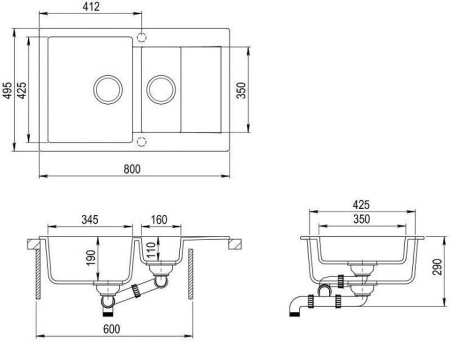 Кухонная мойка TEKA CLIVO 60 B-TQ ALUGRAUMETALLIC