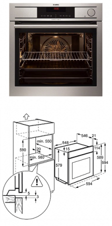 Духовой шкаф  AEG bs 731440 nm