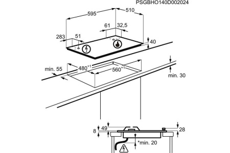 Варочная поверхность ELECTROLUX EGS 6424 K