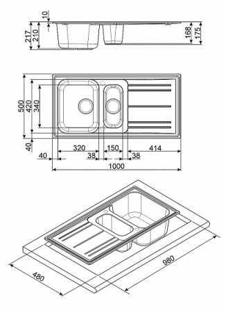 Мойка SMEG LZ102AV2