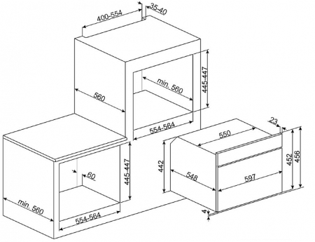 Электрический духовой шкаф SMEG sf4920mcb