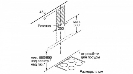 Каминная вытяжка BOSCH DWB66BC50