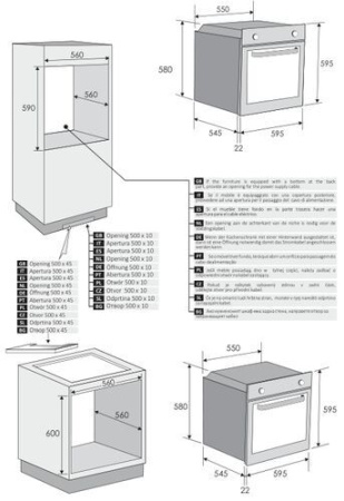Встраиваемый электрический духовой шкаф Candy FCC624BA/E