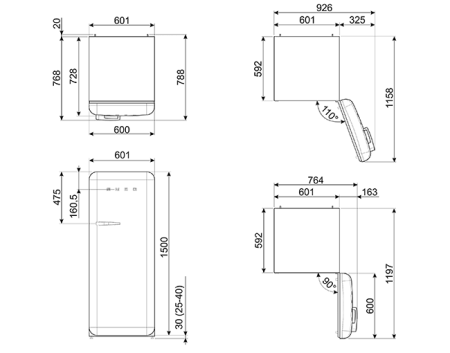 Холодильник SMEG FAB28RRD3