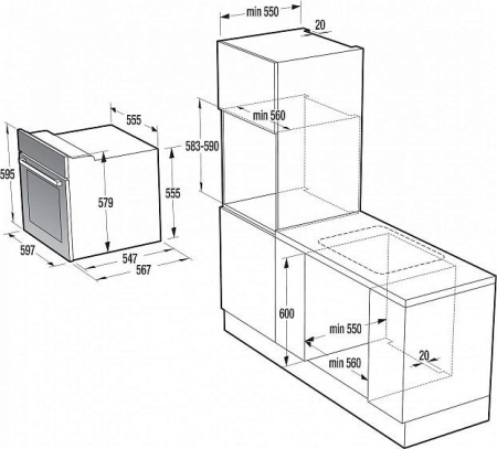 Встраиваемый электрический духовой шкаф Gorenje BO 635 E11 X