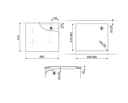 Варочная поверхность SMEG SI1M24644D