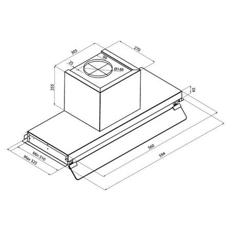 Вытяжка KRONA Ida 600 Inox 3P