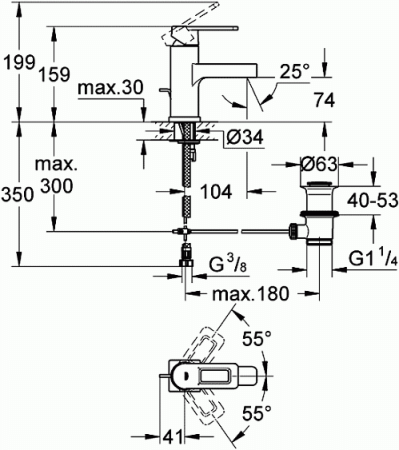 Смеситель GROHE Quadra 32631KS0