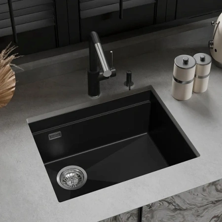 Кухонная мойка RIVELATO LINO 554-L nero