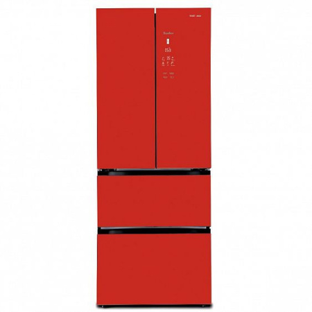 Холодильник TESLER RFD-361I RED GLASS