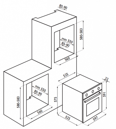 Духовой шкаф ARDESIA F66EM9TX