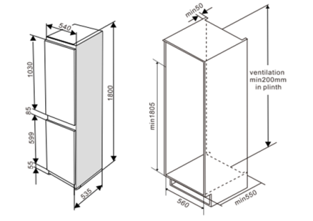 Холодильник ASCOLI ADRF225WBI