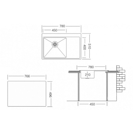 Кухонная мойка ZORG ZRE 7851 R