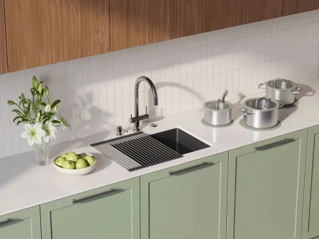 Кухонная мойка OMOIKIRI Kata 56-U/I Side-BL (4997583)