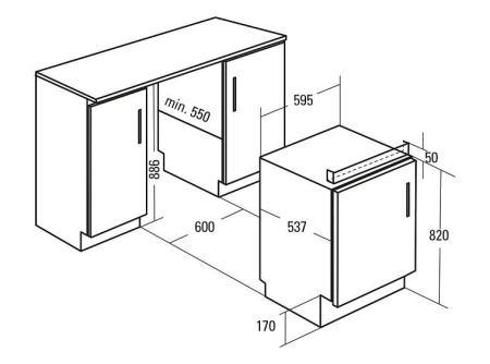 Стиральная машина встраиваемая CATA LI08012