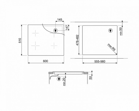 Варочная поверхность SMEG SIM1643DS