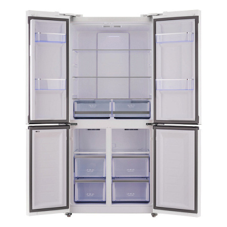 Холодильник TESLER RCD-482I WHITE GLASS — фото