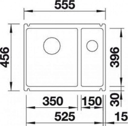 Кухонная мойка BLANCO 516976 subline 350/150-u керамика базальт puraplus
