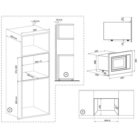 Микроволновая печь KRONA WIRBEL 60 BL