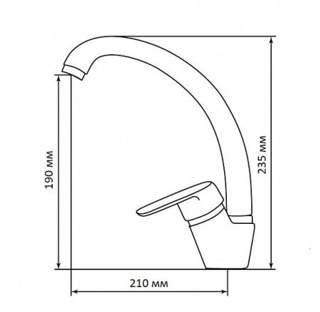 Смеситель LEX Isonzo M Black