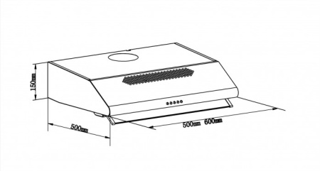 Вытяжка под шкаф LEX SIMPLE 500 INOX
