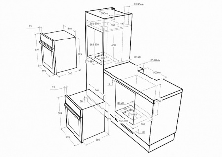 Газовый духовой шкаф MAUNFELD MGOGG.673RBG.TM