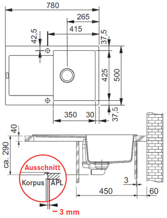 Мойка FRANKE 114.0313.269  mrg 611-78 миндаль